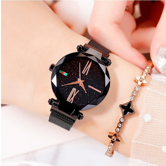 [BLUE] New magnet with quartz watch Korean simple magnet watch🎁FREE!! GIFT BOX❤ - Picture 5 of 9
